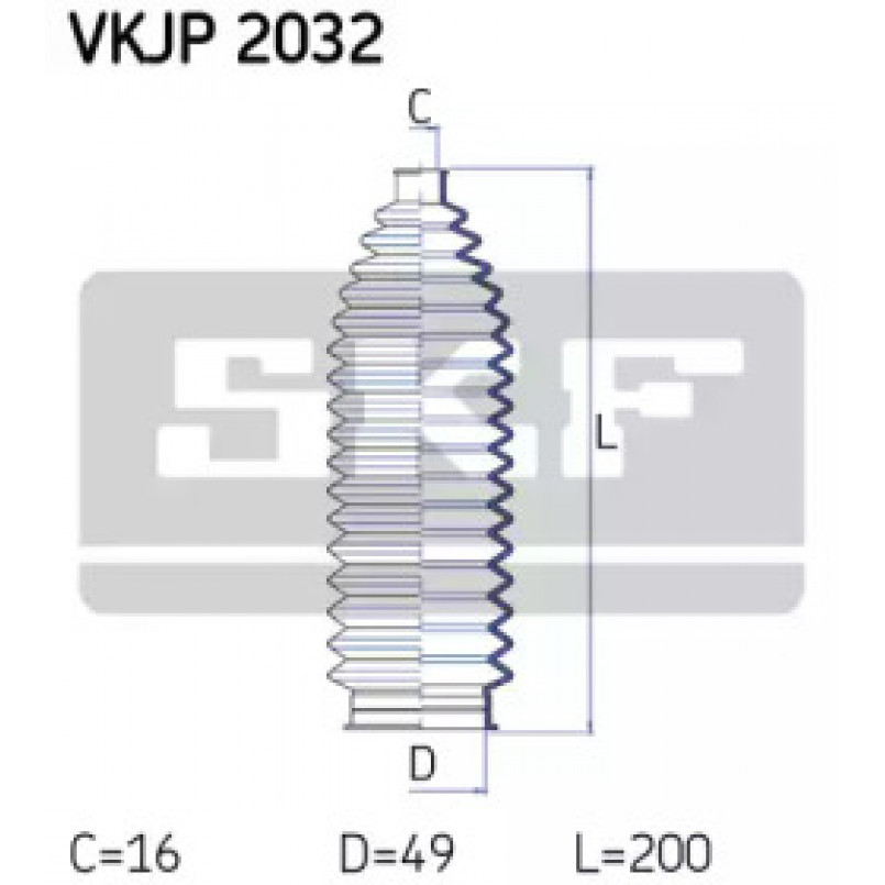 VKJP 2032 SKF - Пильовик привідного валу